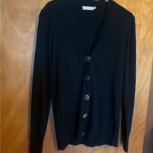 Tory Burch Black Cardigan with Gold Buttons